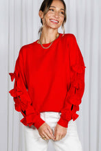 Load image into Gallery viewer, Bow Embellished Long-Sleeve Crew Neck Knit Sweater