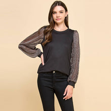 Load image into Gallery viewer, Mix Media Holiday Shinny Top
