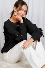 Load image into Gallery viewer, Bow Embellished Long-Sleeve Crew Neck Knit Sweater
