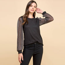 Load image into Gallery viewer, Mix Media Holiday Shinny Top
