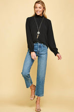 Load image into Gallery viewer, Solid Top with Smocked Detailed Neck and Wrist
