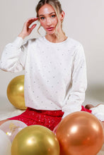 Load image into Gallery viewer, Rhinestone Accent Knitted Sweater Top
