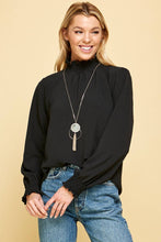 Load image into Gallery viewer, Solid Top with Smocked Detailed Neck and Wrist
