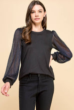 Load image into Gallery viewer, Mix Media Holiday Shinny Top
