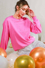 Load image into Gallery viewer, Rhinestone Accent Knitted Sweater Top
