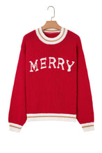 Load image into Gallery viewer, MERRY Color Block Drop Shoulder Christmas Sweater | S-XL
